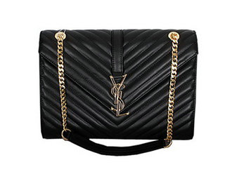 1:1 YSL classic monogramme flap 8245 black - Click Image to Close